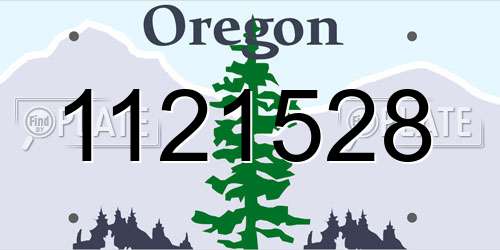 1121528 Oregon License Plate