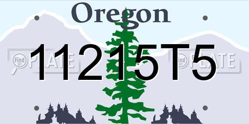 11215T5 Oregon License Plate