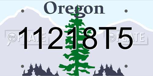 11218T5 Oregon License Plate