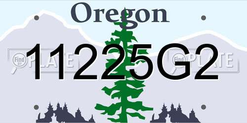 11225G2 Oregon License Plate