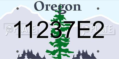 11237E2 Oregon License Plate