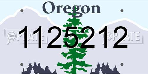 1125212 Oregon License Plate