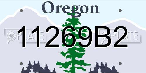 11269B2 Oregon License Plate