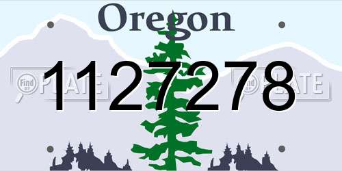 1127278 Oregon License Plate
