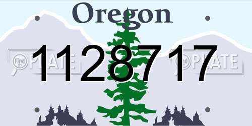 1128717 Oregon License Plate