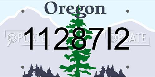 11287I2 Oregon License Plate