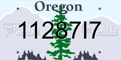 11287I7 Oregon License Plate
