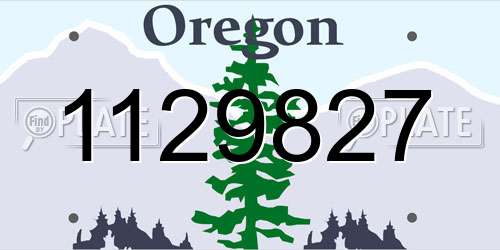 1129827 Oregon License Plate
