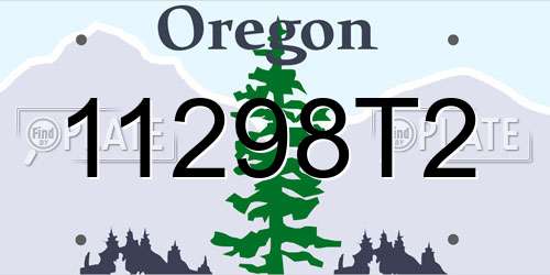 11298T2 Oregon License Plate