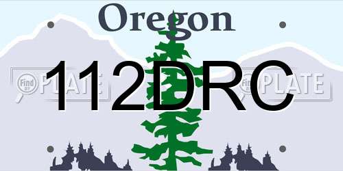 112DRC Oregon License Plate