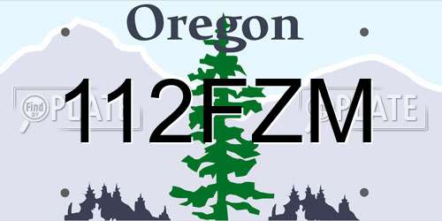112FZM Oregon License Plate