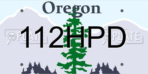 112HPD Oregon License Plate