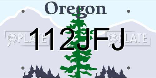112JFJ Oregon License Plate