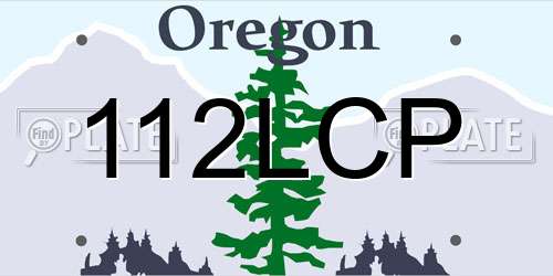112LCP Oregon License Plate