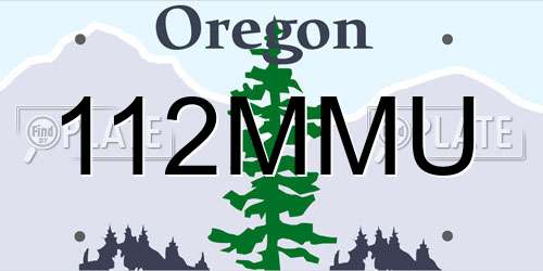 112MMU Oregon License Plate