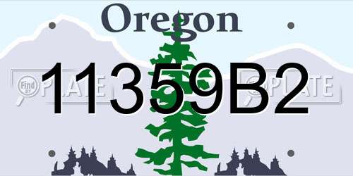 11359B2 Oregon License Plate