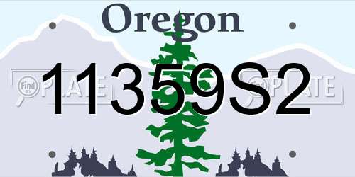 11359S2 Oregon License Plate