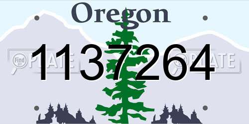 1137264 Oregon License Plate