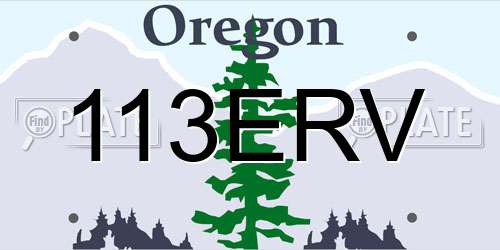 113ERV Oregon License Plate