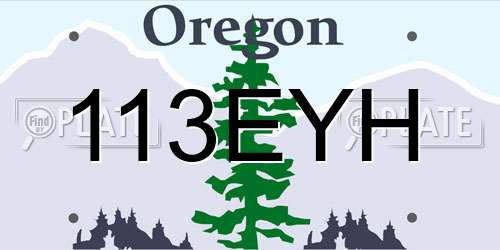 113EYH Oregon License Plate
