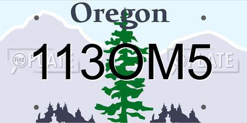 113OM5 Oregon License Plate
