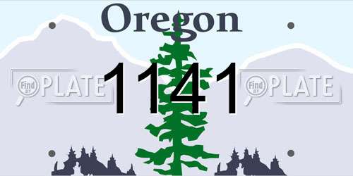 1141 Oregon License Plate