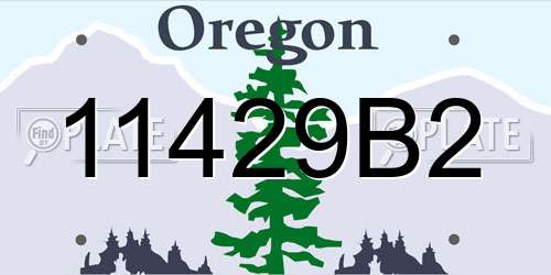 11429B2 Oregon License Plate