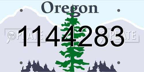 1144283 Oregon License Plate