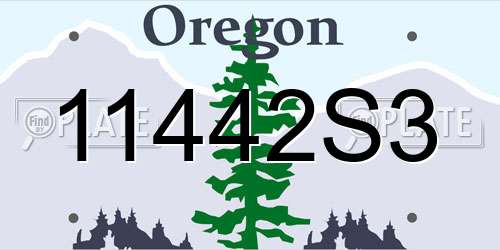 11442S3 Oregon License Plate