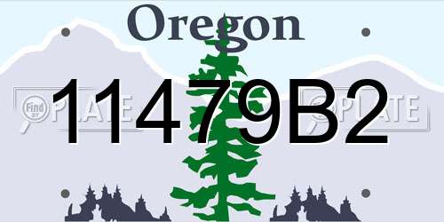 11479B2 Oregon License Plate