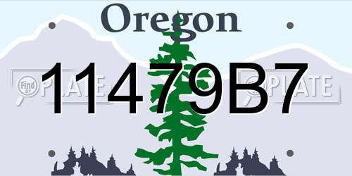 11479B7 Oregon License Plate