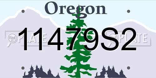 11479S2 Oregon License Plate