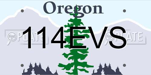 114EVS Oregon License Plate