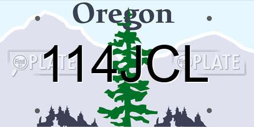 114JCL Oregon License Plate