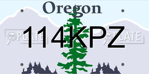 114KPZ Oregon License Plate
