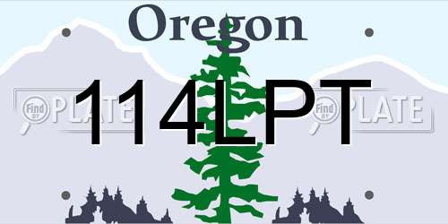 114LPT Oregon License Plate