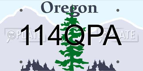 114QPA Oregon License Plate