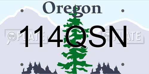 114QSN Oregon License Plate