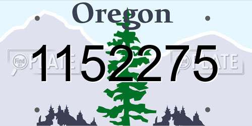 1152275 Oregon License Plate