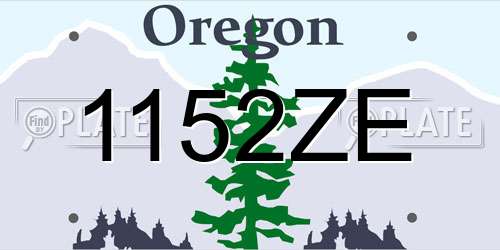 1152ZE Oregon License Plate