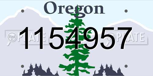1154957 Oregon License Plate