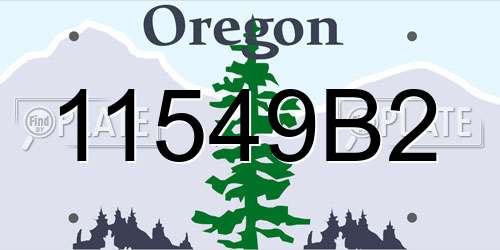 11549B2 Oregon License Plate