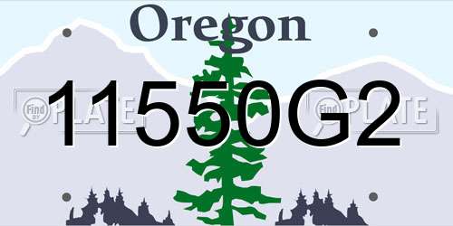 11550G2 Oregon License Plate
