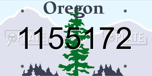 1155172 Oregon License Plate