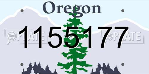 1155177 Oregon License Plate