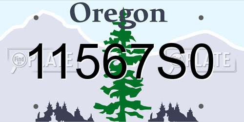 11567S0 Oregon License Plate