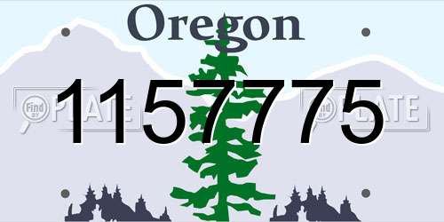 1157775 Oregon License Plate