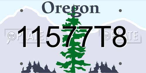 11577T8 Oregon License Plate