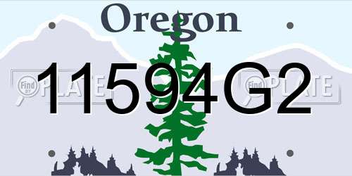 11594G2 Oregon License Plate