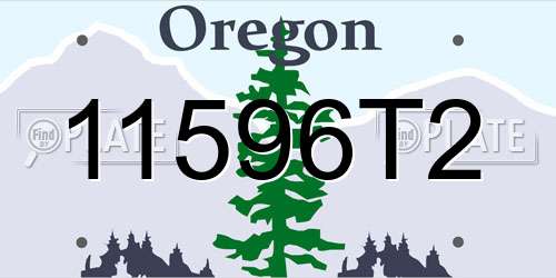 11596T2 Oregon License Plate